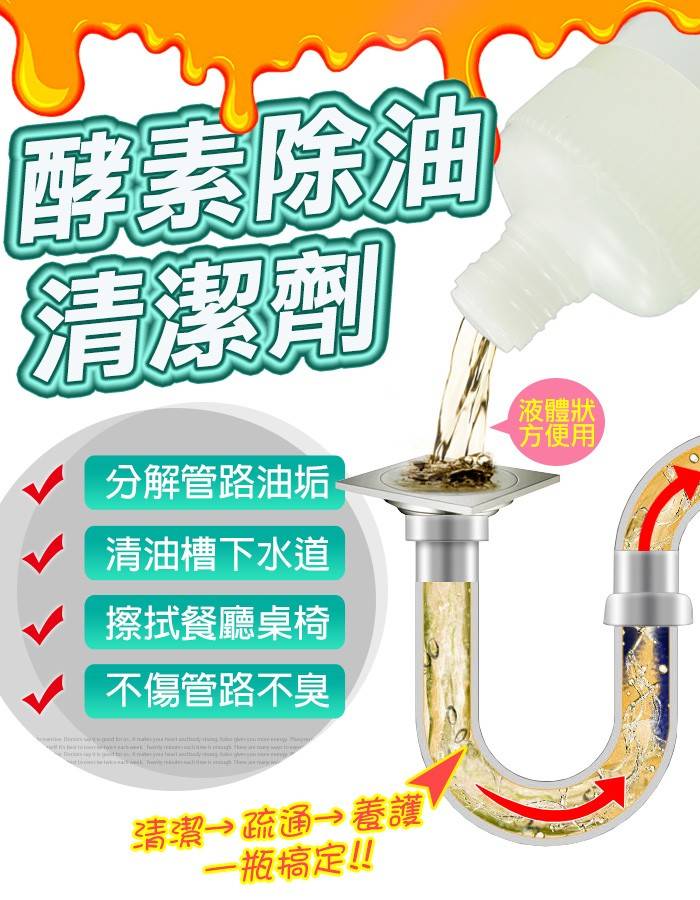 白櫻花®排水管酵素解油劑600g