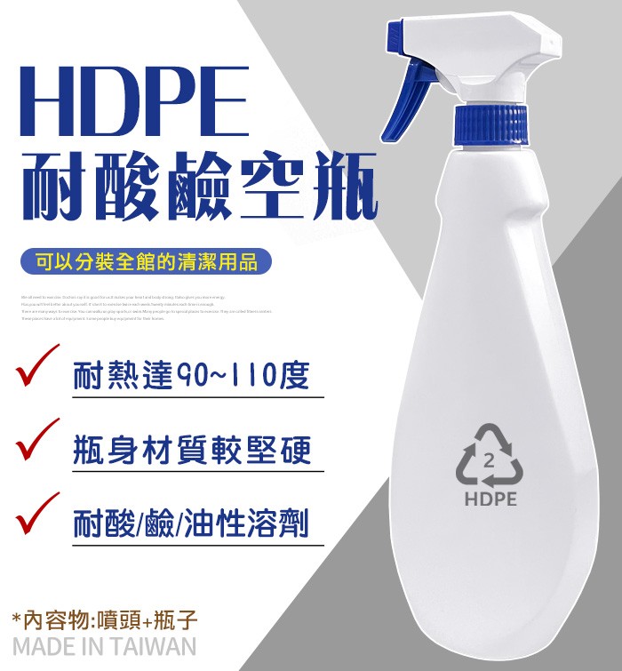台灣製 HDPE分裝瓶500g