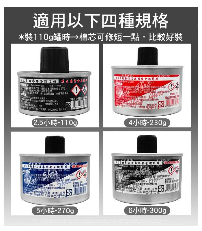 棉燈芯+鐵環(燃料罐專用)